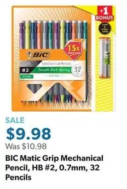 Sam's Club BIC Matic Grip Mechanical Pencil, HB #2, 0.7mm, 32 Pencils offer