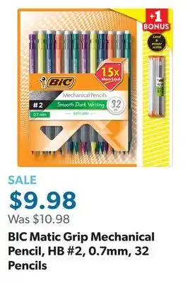 Sam's Club BIC Matic Grip Mechanical Pencil, HB #2, 0.7mm, 32 Pencils offer