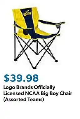 Sam's Club Logo Brands Officially Licensed NCAA Big Boy Chair (Assorted Teams) offer