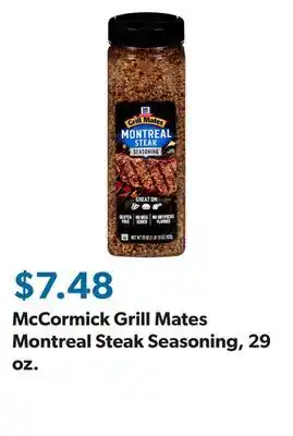 Sam's Club McCormick Grill Mates Montreal Steak Seasoning, 29 oz offer