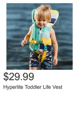 Costco Hyperlite Toddler Life Vest offer
