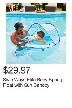 Costco SwimWays Elite Baby Spring Float with Sun Canopy offer