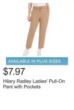 Costco Hilary Radley Ladies' Pull-On Pant with Pockets offer