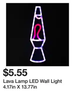 Five Below Lava Lamp LED Wall Light 4.17in X 13.77in offer