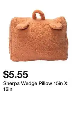 Five Below Sherpa Wedge Pillow 15in X 12in offer
