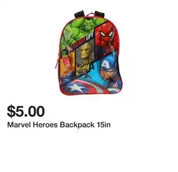 Five Below Marvel Heroes Backpack 15in offer