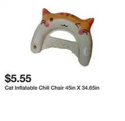Five Below Cat Inflatable Chill Chair 45in X 34.65in offer