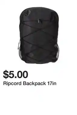 Five Below Ripcord Backpack 17in offer