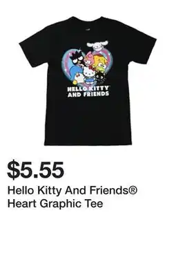 Five Below Hello Kitty And Friends Heart Graphic Tee offer