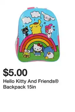 Five Below Hello Kitty And Friends Backpack 15in offer