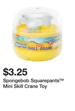 Five Below Spongebob Squarepants Mini Skill Crane Toy offer