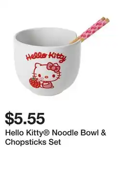 Five Below Hello Kitty Noodle Bowl & Chopsticks Set offer