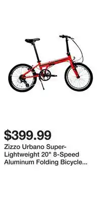 BJ’s Zizzo Urbano Super-Lightweight 20 8-Speed Aluminum Folding Bicycle - Red offer