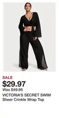 Victoria's Secret VICTORIA'S SECRET SWIM Sheer Crinkle Wrap Top offer