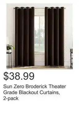 Costco Sun Zero Broderick Theater Grade Blackout Curtains, 2-pack offer
