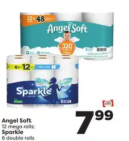 Weis Markets Angel Soft 12 mega rolls Sparkle 6 double rolls offer