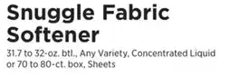 ShopRite Snuggle Fabric Softener offer