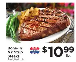 ShopRite Bone-In NY Strip Steaks offer