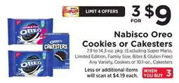 ShopRite Oreo Cookies or Cakesters offer