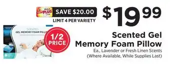 ShopRite Scented Gel Memory Foam Pillow offer