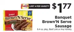 ShopRite Brown'N Serve Sausage offer