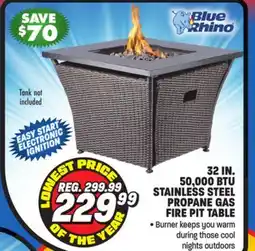 Big 5 Blue Rhino 32 50,000 BTU Steel Propane Gas Fire Pit Table offer