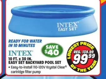 Big 5 Intex 10' x 30 Easy Set Backyard Pool Set offer