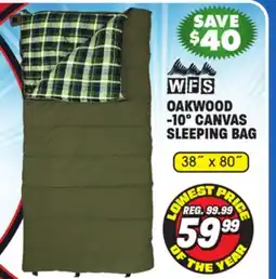 Big 5 World Famous Sports Oakwood -10° Canvas Sleeping Bag offer