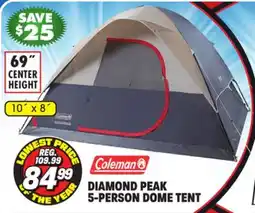 Big 5 Coleman Diamond Peak 5-Person Dome Tent offer