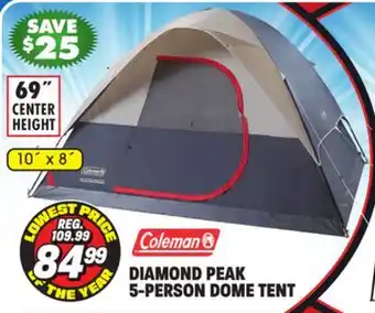 Big 5 Coleman Diamond Peak 5-Person Dome Tent offer