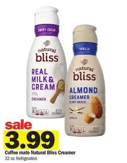 Meijer Coffee mate Natural Bliss Creamer offer