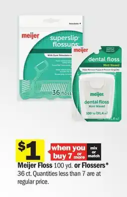 Meijer Meijer Floss 100 yd. or Flossers offer