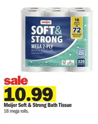 Meijer Meijer Soft & Strong Bath Tissue offer