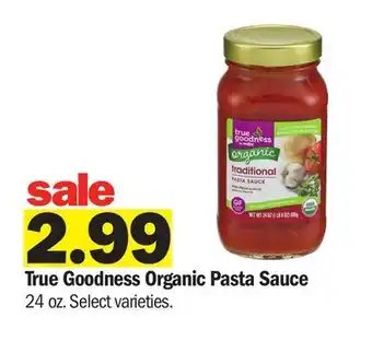 Meijer True Goodness Organic Pasta Sauce offer