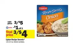 Meijer Lipton Recipe Secrets offer