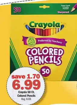 Meijer Crayola 50 Ct. Colored Pencils offer