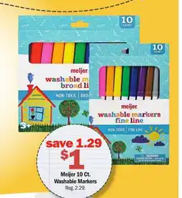 Meijer Meijer 10 Ct. Washable Markers offer