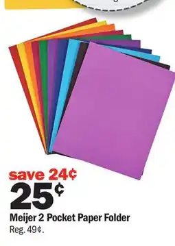 Meijer Meijer 2 Pocket Paper Folder offer