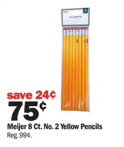Meijer Meijer 8 Ct. No. 2 Yellow Pencils offer