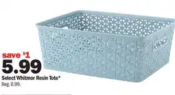 Meijer Select Whitmor Resin Tote offer