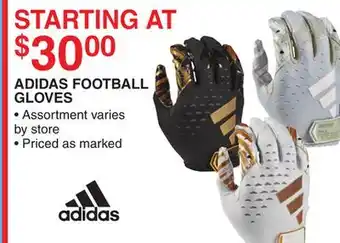 Dunham's Sports ADIDAS FOOTBALL GLOVES offer