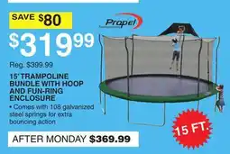 Dunham's Sports 15' TRAMPOLINE BUNDLE WITH HOOP AND FUN-RING ENCLOSURE offer