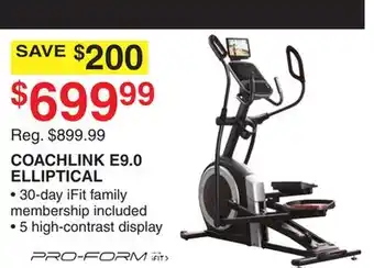 Dunham's Sports PRO-FORM COACHLINK E9.0 ELLIPTICAL offer