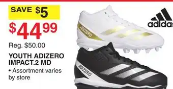 Dunham's Sports ADIDAS YOUTH ADIZERO IMPACT.2 MD offer