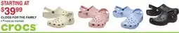 Dunham's Sports CLOGS FOR THE FAMILY offer