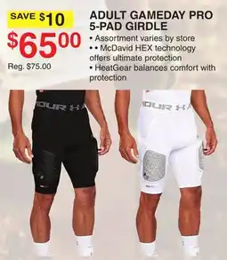 Dunham's Sports ADULT GAMEDAY PRO 5-PAD GIRDLE offer
