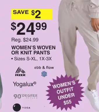 Dunham's Sports WOMEN'S WOVEN OR KNIT PANTS offer