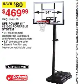 Dunham's Sports LIFETIME SFS POWER 54 #91002 SYSTEM offer