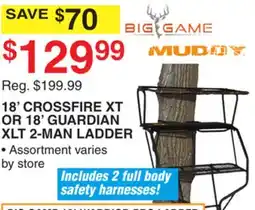 Dunham's Sports 18' CROSSFIRE XT OR 18' GUARDIAN XLT 2-MAN LADDER offer