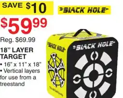 Dunham's Sports BLACK HOLE 18 LAYER TARGET offer